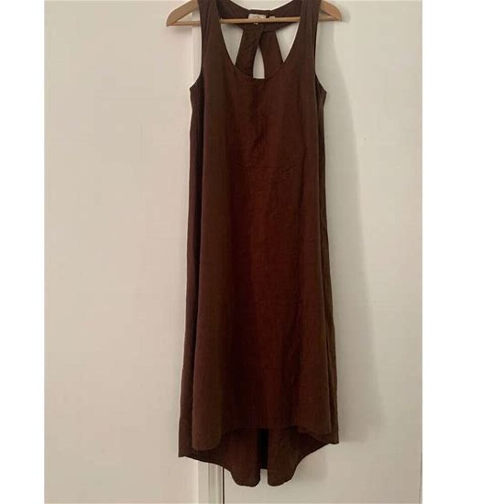 Fat Face Lola Linen Dress - Brown- Size6 NWT